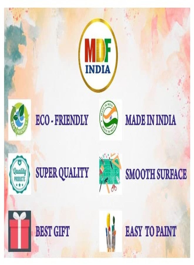 MDF INDIA Tea Cup Cutout DIY MDF SET OF 10 PCS - Image 5